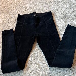 Athleta girl black soft velvet/courdroy leggings sz L